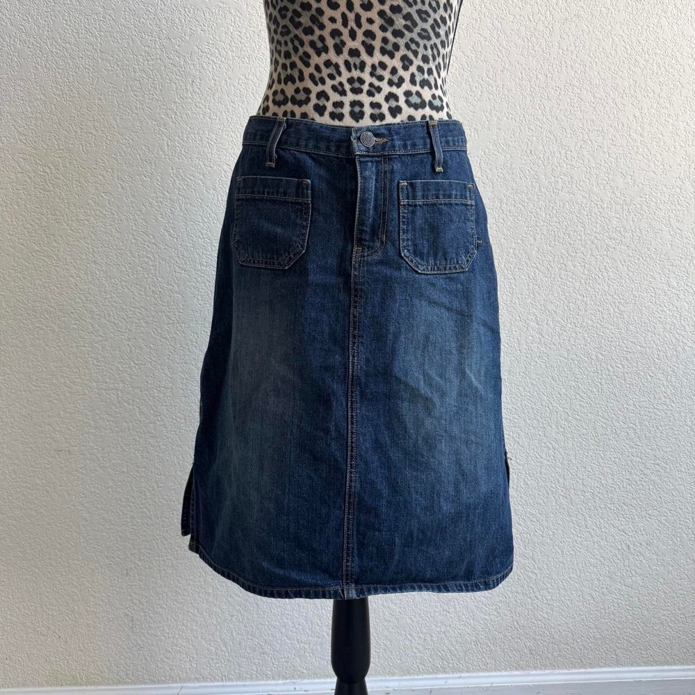 Abercrombie & Fitch denim midi skirt